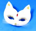 maska kaķis balta karnevāla