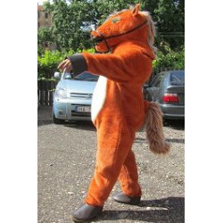 Mascots Talismanu lielās auguma lelles kostīma Ponijs izgatavošanas pasūtījuma dizaina bilde