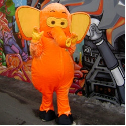 Mascot Elefant Talismana zilonīša lielās cilvēka auguma lelles kostīma izgatavošanas pasūtījuma dizaina bilde Mascot Elefant Talismana zilonīša lielās cilvēka auguma lelles kostīma izgatavošanas pasūtījuma dizaina bilde