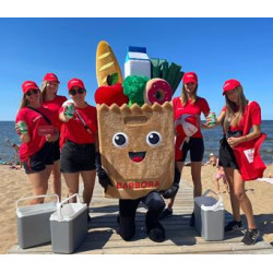 Mascot Barbora iepirkumu tūta maskots talismans pilna auguma lelles kostīma izgatavošanas pasūtījuma dizaina bilde