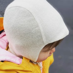 Zīdaiņu LANACare vilnas cepurītes bērniem  0/2, 3/6, 6/9, 9/12 mēnešiem 100% ekoloģiskas Merinowool sasienamas