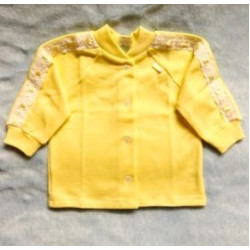 Jaciņas dzeltenas zīdaiņiem 62cm 1-3 mēn mīkstas kokvilnas jaundzimušajiem bērniem unisex baby ar mežģīni