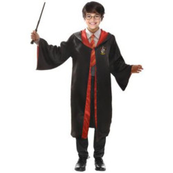 Harija Potera 4 daļu kostīms Harry Potter bērniem 7-9 gadiem zizlis apmetnis Gryffindor krūteža šlipse brilles 