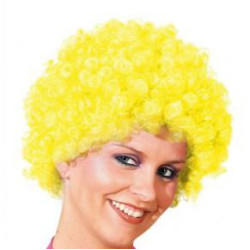 Parūkas čirkainas īsas neon-yellow sīksprogaini dzelteni mati pieaugušajiem 