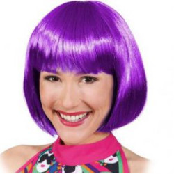 Lillā parūkas sexy Lola lillā īsi taisni bob mati ar čolku 