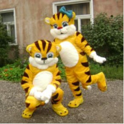 Mascots tiger talismans pilna auguma lielās lelles Tīģerītis Nākotnes kostīma izgatavošanas pasūtījuma dizaina bilde