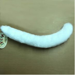 Kaķa suņa maskas aste 40 cm, 50cm gludas baltas kažokādas karnevāla 
