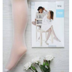 Bērnu zeķubikses 152/158 baltas plānas gludas kā zīds zeķubikses Knittex 20 Den bērniem