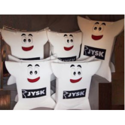 Mascots Jysk talismans mascot spilvenu Billijs lielās auguma lelles kostīma izgatavošanas pasūtījuma dizaina bilde