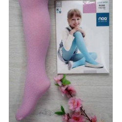 Rožu rozā  bērniem meitenēm 104/110, 140/146 Knittex MiniMini zeķubikses ar punktiņiem 40Den