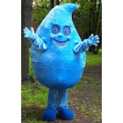 Mascots Talismans ūdens lāse auguma lelles maskas kostīma izgatavošanas pasūtījuma dizaina bilde