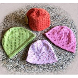 Vasaras cepures bērniem kokvilnas adītas bērnu meiteņu cepurītes rozā zaļas oranžas